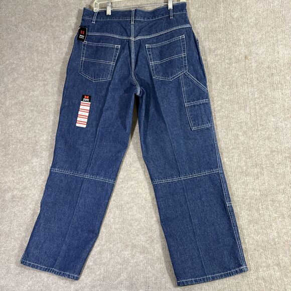 NWT Emergency Exit Carpenter Pocket Jeans‎ Denim Workwear 32 W 28L - Picture 8 of 9